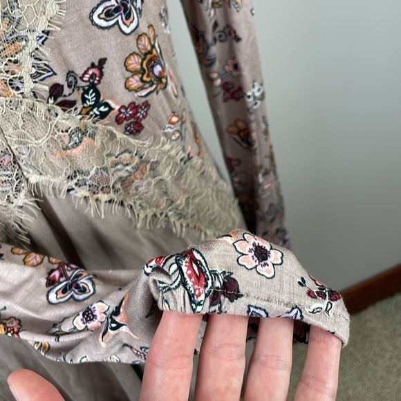 Daytrip Buckle Womens Stretch Mini/Micro Dress SZ S Unique Floral Open Front - Picture 5 of 11